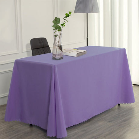 Polyester Rectangular Tablecloth 90"x156" Light Purple - YauSpark