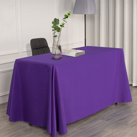 Polyester Rectangular Tablecloth 90"x156" Purple - YauSpark