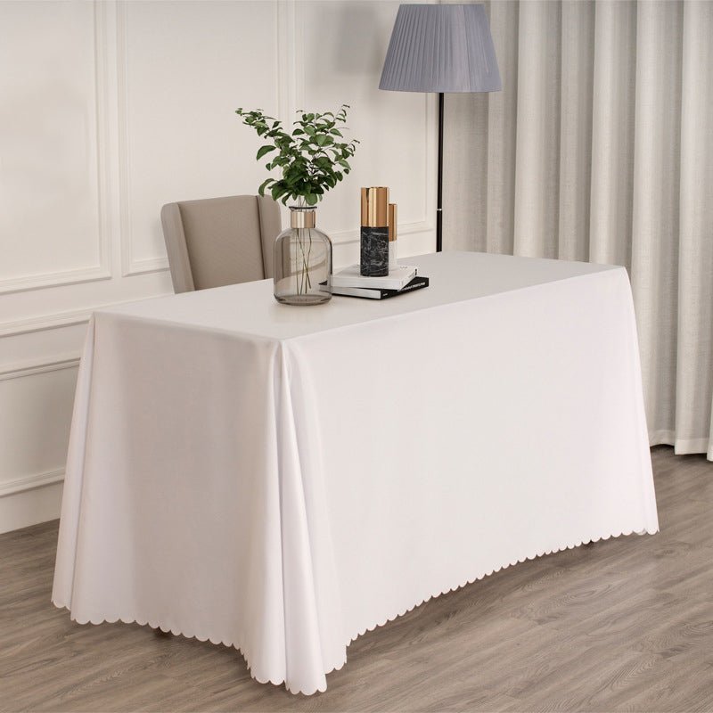 Polyester Rectangular Tablecloth 90"x156" White - YauSpark