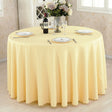 Polyester Round Tablecloth 133" Beige - YauSpark