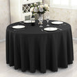 Polyester Round Tablecloth 133" Black - YauSpark