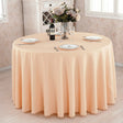 Polyester Round Tablecloth 133" Champagne - YauSpark