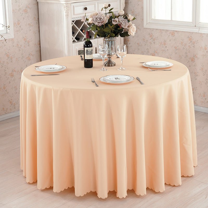 Polyester Round Tablecloth 133" Champagne - YauSpark