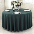 Polyester Round Tablecloth 133" Dark Green - YauSpark