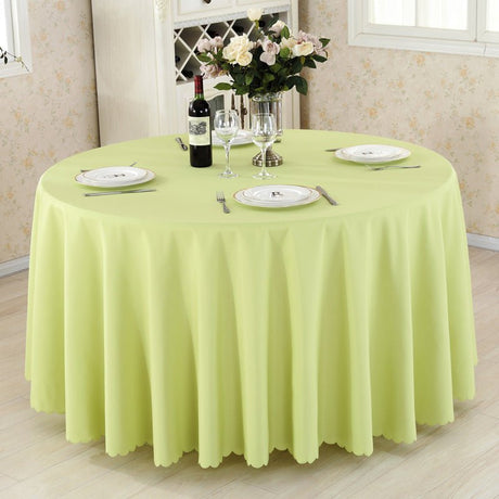 Polyester Round Tablecloth 133" Fruit Green - YauSpark