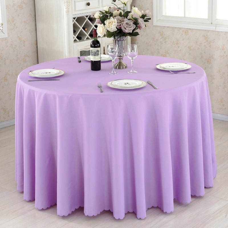 Polyester Round Tablecloth 133" Light Purple - YauSpark