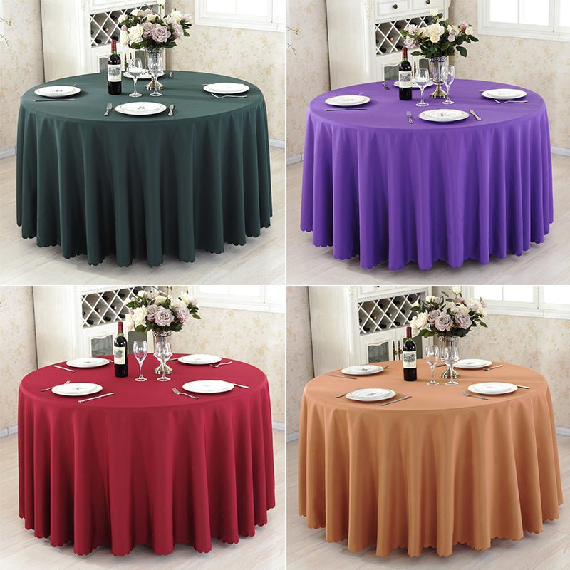 Polyester Round Tablecloth 133" Orange - YauSpark