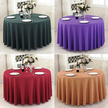 Polyester Round Tablecloth 133" Orange - YauSpark