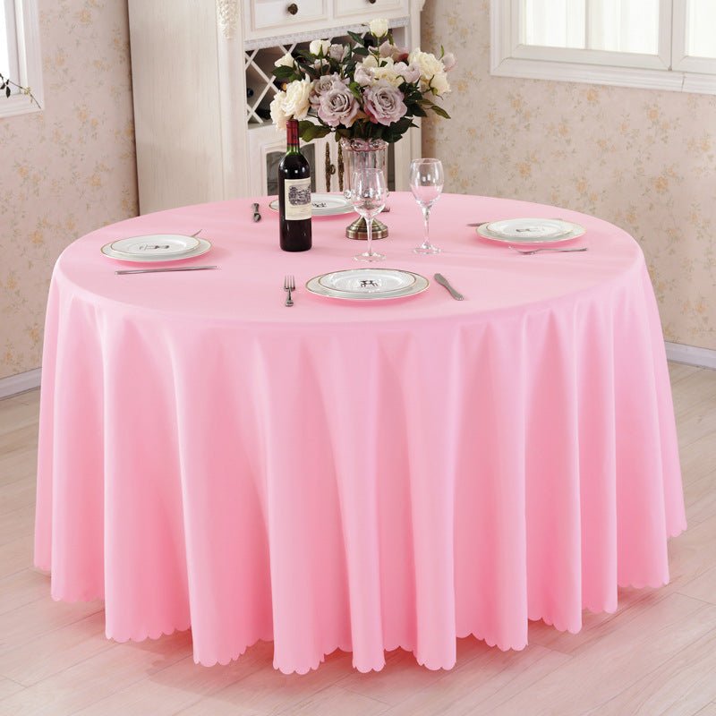 Polyester Round Tablecloth 133" Pink - YauSpark