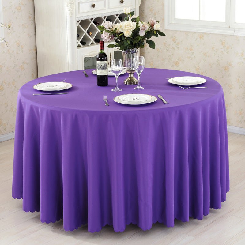 Polyester Round Tablecloth 133" Purple - YauSpark