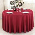 Polyester Round Tablecloth 133" Wine Red - YauSpark