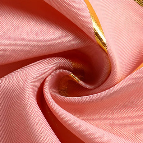 Polyester Round Tablecloth With Gold Foil Geometric Pattern 120" Gray Pink - YauSpark