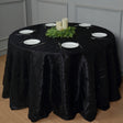 Polyester Solid Color Checkered Tablecloth Round 132" Black - YauSpark