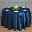 Polyester Solid Color Checkered Tablecloth Round 132" Royal Blue - YauSpark