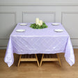 Polyester Solid Color Checkered Tablecloth Square Light Purple - YauSpark