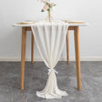 Premium Chiffon Table Runner 10ft Beige - YauSpark