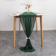 Premium Chiffon Table Runner 10ft Dark Green - YauSpark