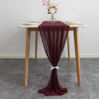 Premium Chiffon Table Runner 10ft Dark Red - YauSpark
