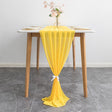 Premium Chiffon Table Runner 10ft Lemon Yellow - YauSpark