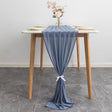Premium Chiffon Table Runner 10ft Light Blue Gray - YauSpark