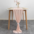 Premium Chiffon Table Runner 10ft Meat Pink - YauSpark