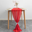 Premium Chiffon Table Runner 10ft Red - YauSpark