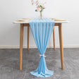Premium Chiffon Table Runner 10ft Sky Blue - YauSpark