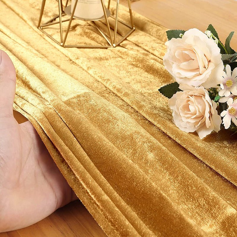 Premium Velvet Table Runner 28"x118" Rose Red - YauSpark