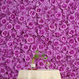 Purple 3D Silk Rose and Hydrangea Flower Wall Mat Backdrop - 4 Artificial Panels - YauSpark