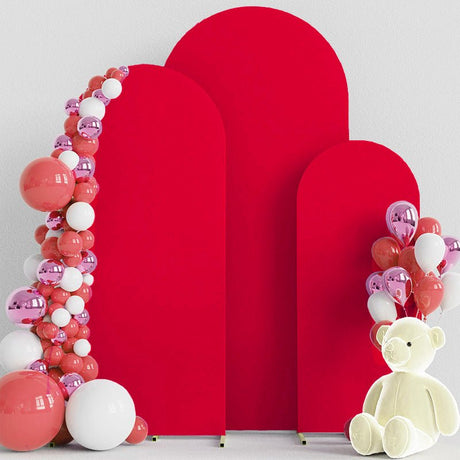 Red Polyester Wedding Arch Cover - YauSpark