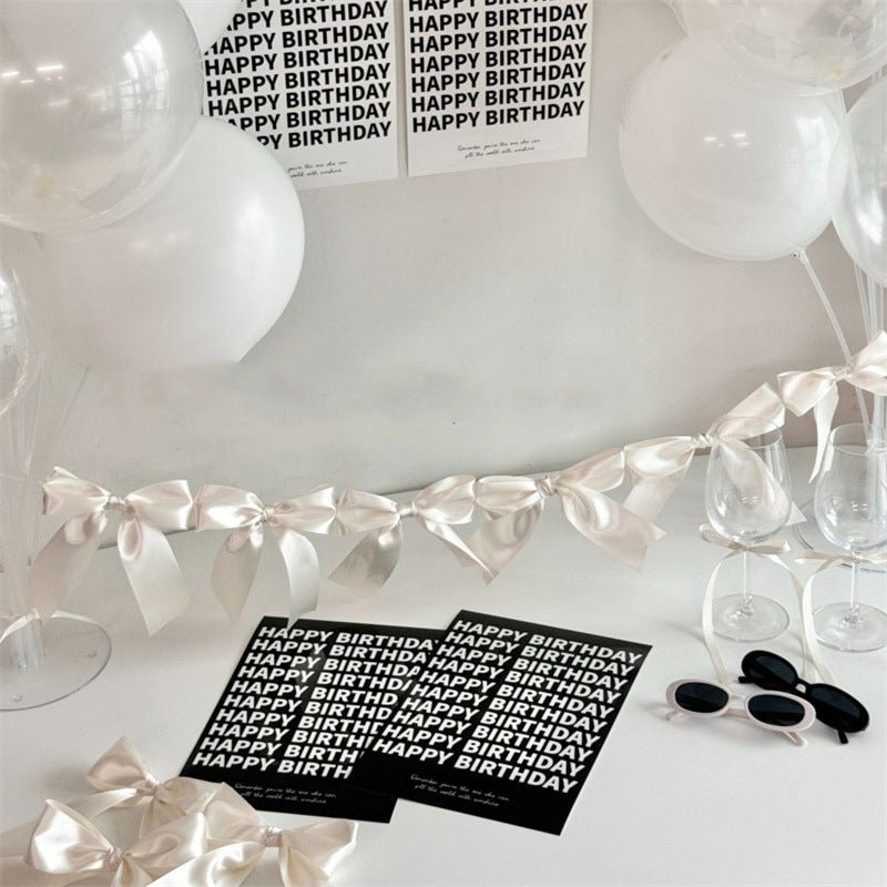 Ribbon Bow Garland Banner Set Purple - YauSpark