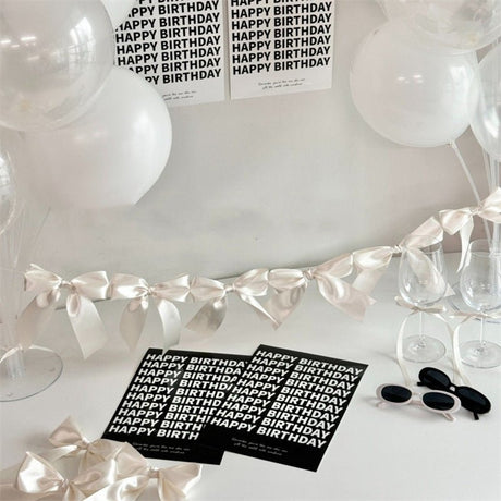 Ribbon Bow Garland Banner Set Purple - YauSpark