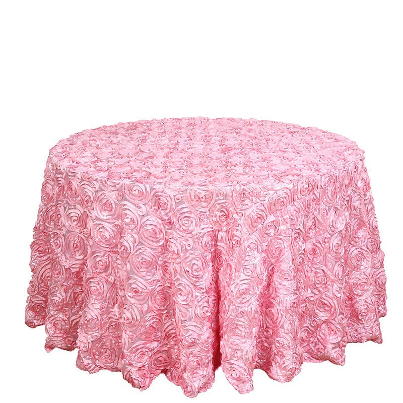 Rose Satin Round Tablecloth 130" Emerald - YauSpark
