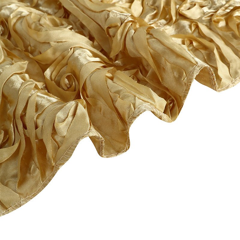 Rose Satin Round Tablecloth 130" Emerald - YauSpark