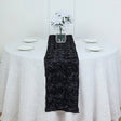Rosette Satin Table Runner 14" x 108" Black - YauSpark