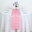 Rosette Satin Table Runner 14" x 108" Coral - YauSpark