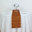 Rosette Satin Table Runner 14" x 108" Gold - YauSpark