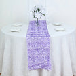Rosette Satin Table Runner 14" x 108" Light Purple - YauSpark