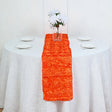 Rosette Satin Table Runner 14" x 108" Orange - YauSpark