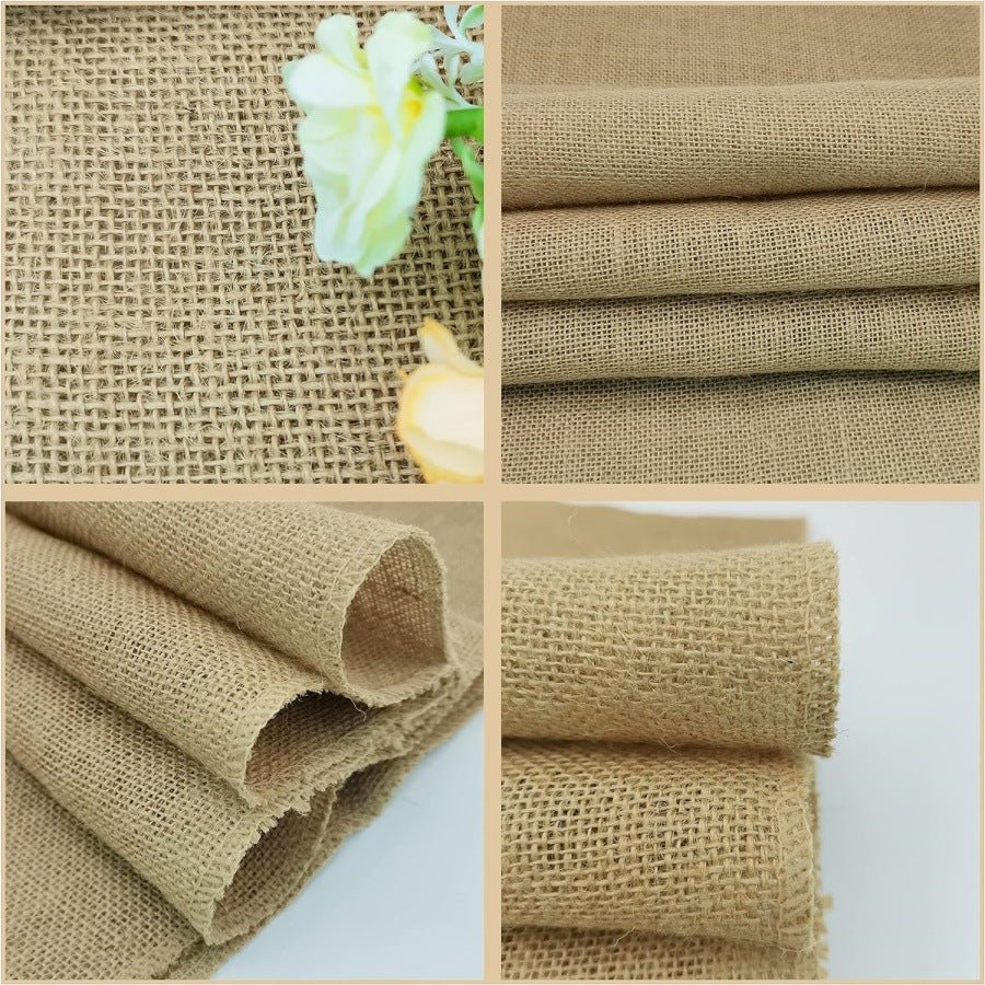 Rustic Boho Chic Burlap Jute Square Tablecloth - YauSpark