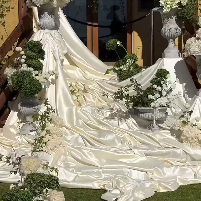 Satin Backdrop Drape Curtain - 9ftx10ft Gold - YauSpark