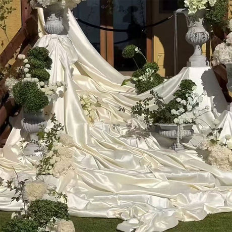 Satin Backdrop Drape Curtain - 9ftx10ft Gold - YauSpark