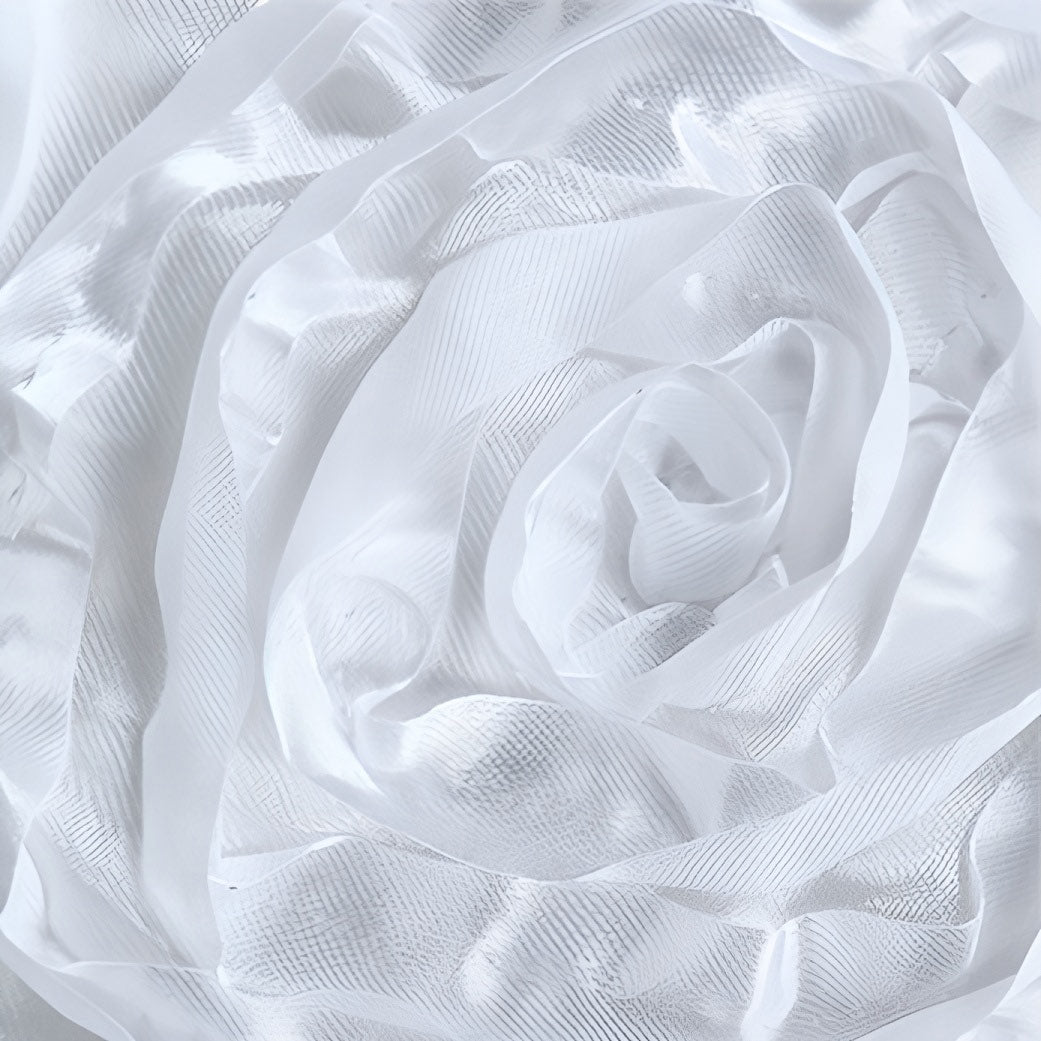 Satin Rectangle Tablecloth Grandiose 3D Rosette Table Cover 156"x90" - YauSpark