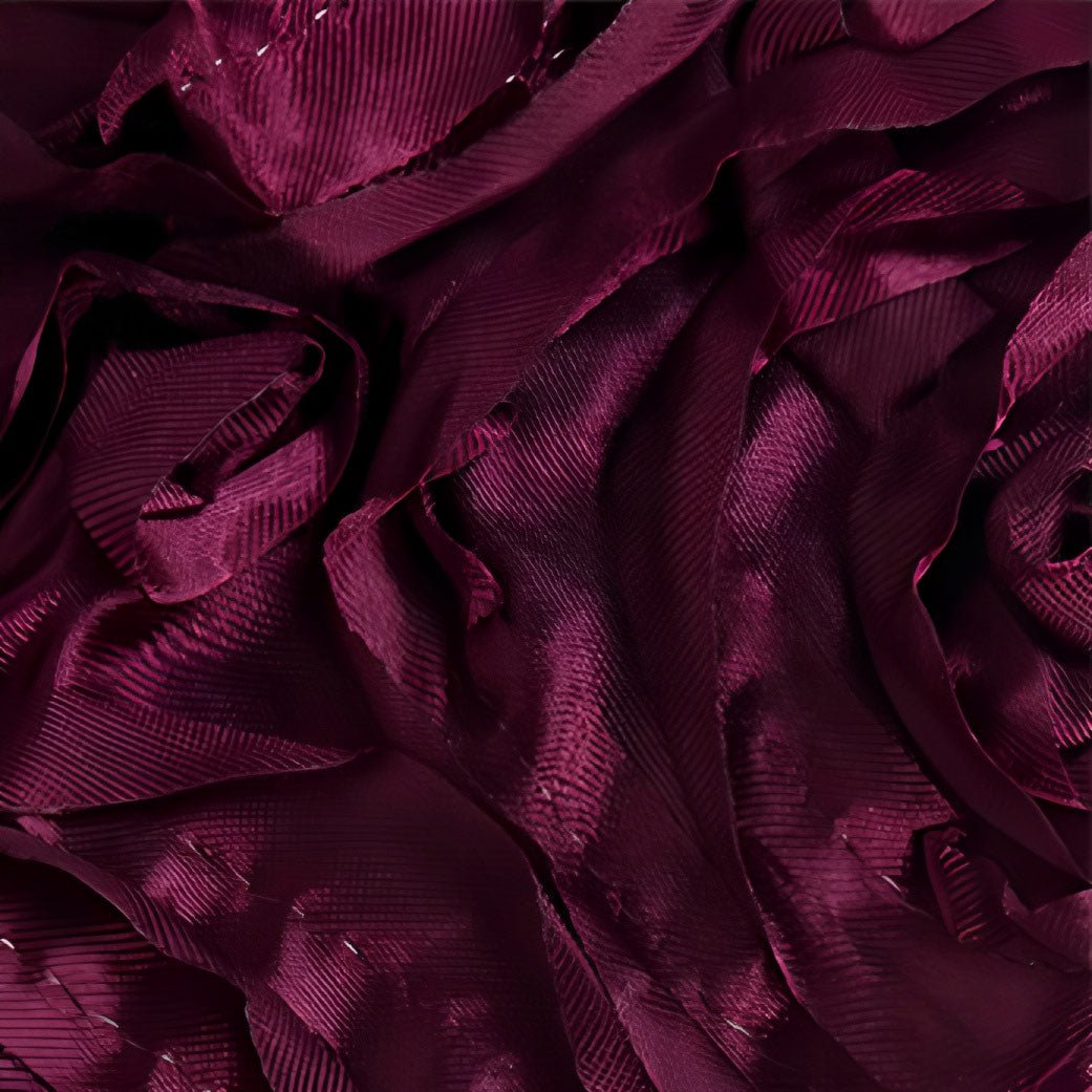 Satin Rectangle Tablecloth Grandiose 3D Rosette Table Cover 156"x90" - YauSpark