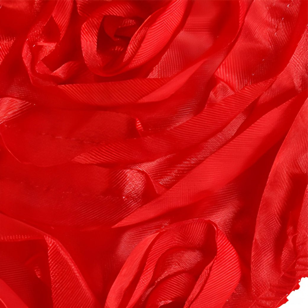 Satin Rectangle Tablecloth Grandiose 3D Rosette Table Cover 156"x90" - YauSpark