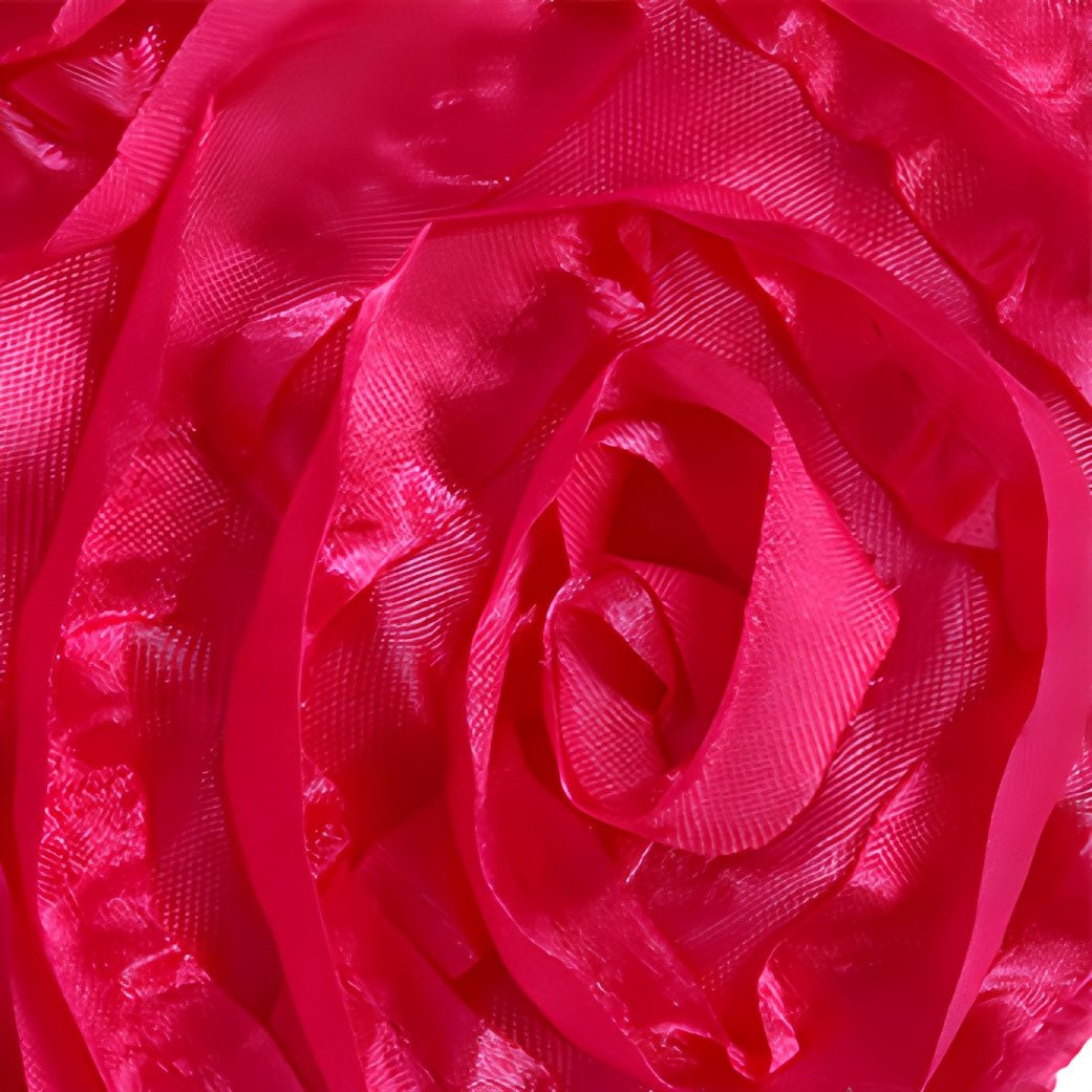 Satin Rectangle Tablecloth Grandiose 3D Rosette Table Cover 156"x90" - YauSpark