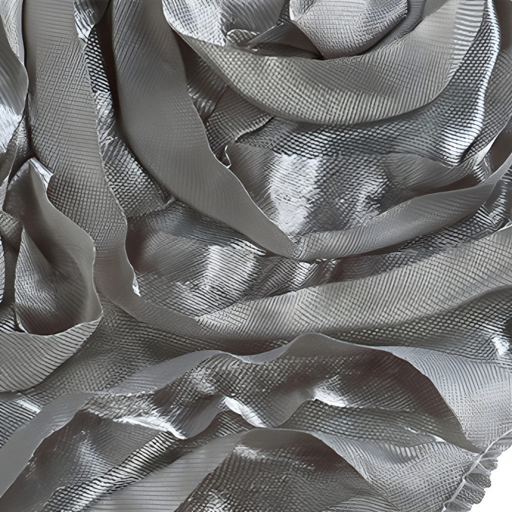 Satin Rectangle Tablecloth Grandiose 3D Rosette Table Cover 156"x90" - YauSpark