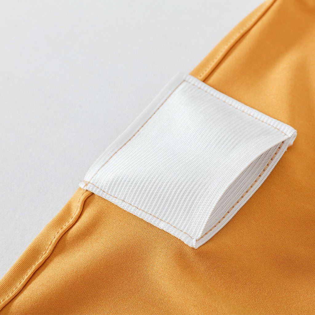 Satin Rosette Spandex Stretch Banquet Chair Cover Champagne - YauSpark