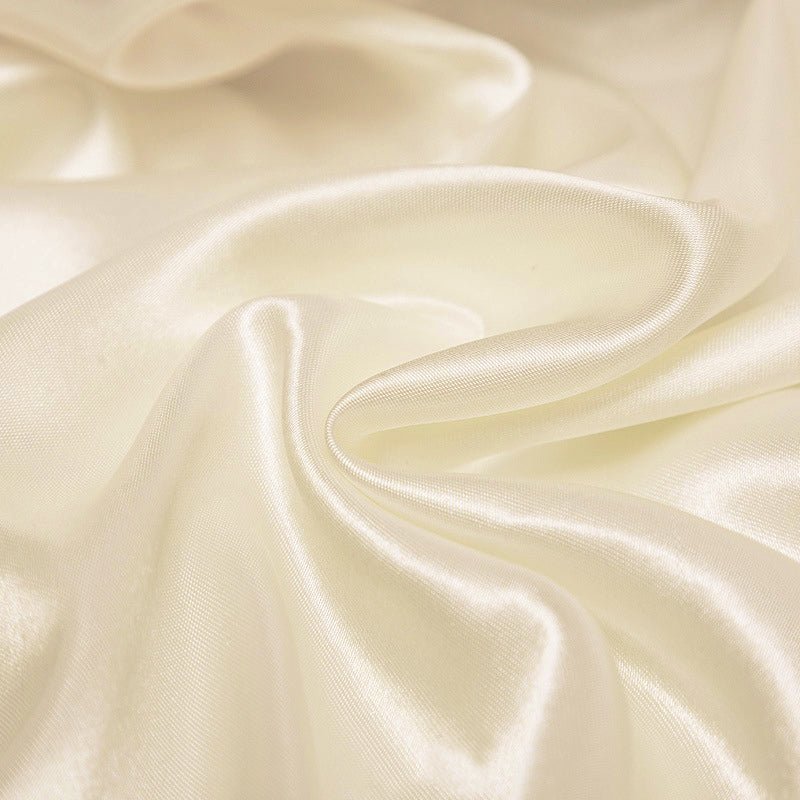 Satin Self - Tie Universal Chair Cover 44"x56" Ivory - YauSpark