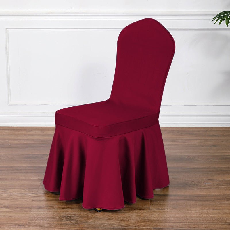 Satin Sundress Chair Cover Carmine - YauSpark